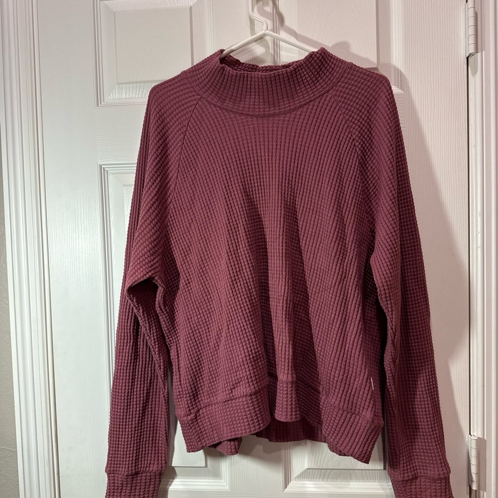 The North Face Pink Waffle Knit Top